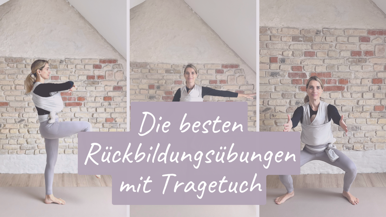 Rückbildungsübung mit Baby im Tragetuch